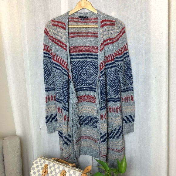 American Eagle Fringe Cardigan X-Small - Picture 4 of 4
